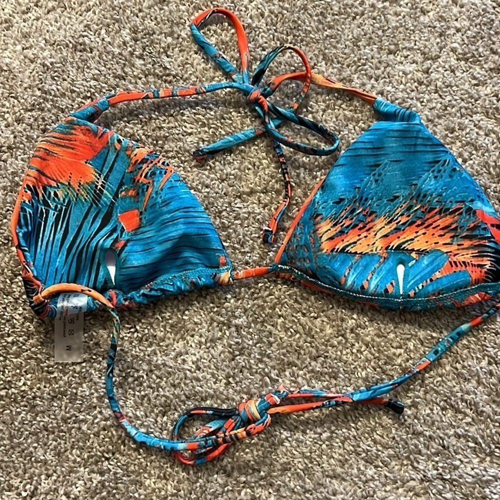 2pc matching tropical bikini top and cover up bathing suit NWOT - Picture 3 of 5